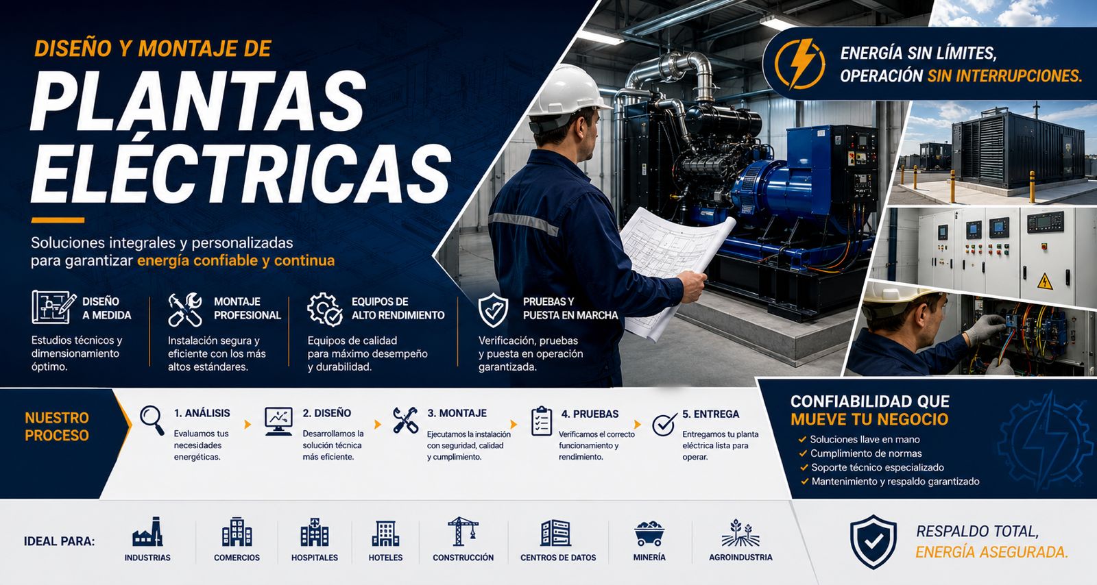 Planta eléctrica instalada por ION ENERGY